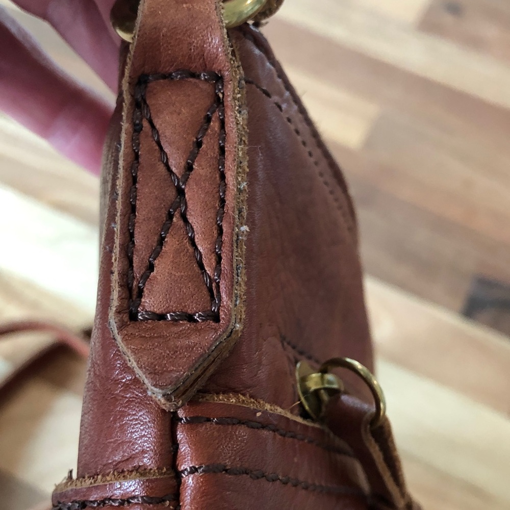 Margot Slim Leather Crossbody Bag in Brown - Picture 9 of 12